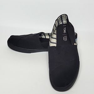TOMS Canvas Alpargata Cupsole Shoe in Black Size: 8.5
